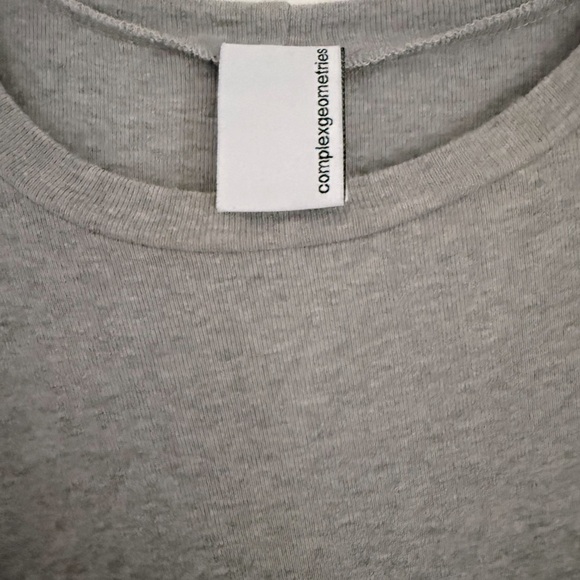 Complex Geometries grey cotton jersey asymmetric midi dress - One size - Picture 4 of 4